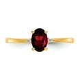 thumbnail image 2 of 14k Diamond & Garnet Birthstone Ring, 2 of 7