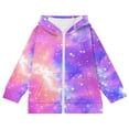 thumbnail image 4 of PiGOGI Children's Winter Jacket with Pockets Fleece Lined Hooded Coat for Boys Girls Outdoor Winter Wear Purple 11 Years, 4 of 5