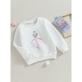 thumbnail image 3 of Bagilaanoe Little Girl Casual Sweatshirt Long Sleeve Print Pullover 4T 5T 6T 7T Toddler Kids Fall Loose Tee Tops, 3 of 8