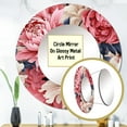 thumbnail image 3 of Designart "Farmhouse Floral Serenity In Pink & White II" Floral Pink Large Round Mirror - Round Bedroom Mirror Wall Decor - Cottage Round Printed Mirror - 29" x 29", 3 of 6