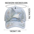 thumbnail image 7 of 2026 Marine Life Printed Baseball Cap, Ocean Creatures Embroidery Cap, Garden Morning Baseball Cap,Adjustable Lightweight Casual Soft Cotton Sun Hat for Women, 7 of 7