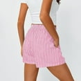 thumbnail image 4 of Ecqkame Womens Striped Boxer Pajama Lounge Shorts Summer Cute Comfortable Elastic Waist Shorts Fashion Casual Lightweight Pajama Short 02-Pink S, 4 of 7