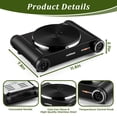thumbnail image 3 of Cusimax Hot Plate,1500W Hot Plate Electric with 7.4&Prime;Cast Iron Countertop Single Burner,Electric Stove Top Burner for Cooking,Temperature Contro, 3 of 6
