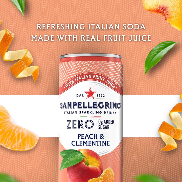 Sanpellegrino Soda Italiana Peach & Clementine, 11.15 fl oz, 24 Pack photo 2