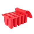 thumbnail image 1 of Molde de cubitos de helado de silicona, 10 formas de moldes de paletas caseras, fabricante de paletas de hielo congelado de silicona de grado alimenticio, sin BPA, rojo Xemadio CKCGJYOP1, 1 of 7