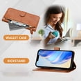 thumbnail image 3 of Crossbody Wallet Case For iPhone 11 Pro, PU Leather Flip Stand Case with [RFID Blocking] Card Holder, Zipper Pocket Handbag Magnetic Snap Shockproof Phone Case with Wrist Strap,Brown, 3 of 12