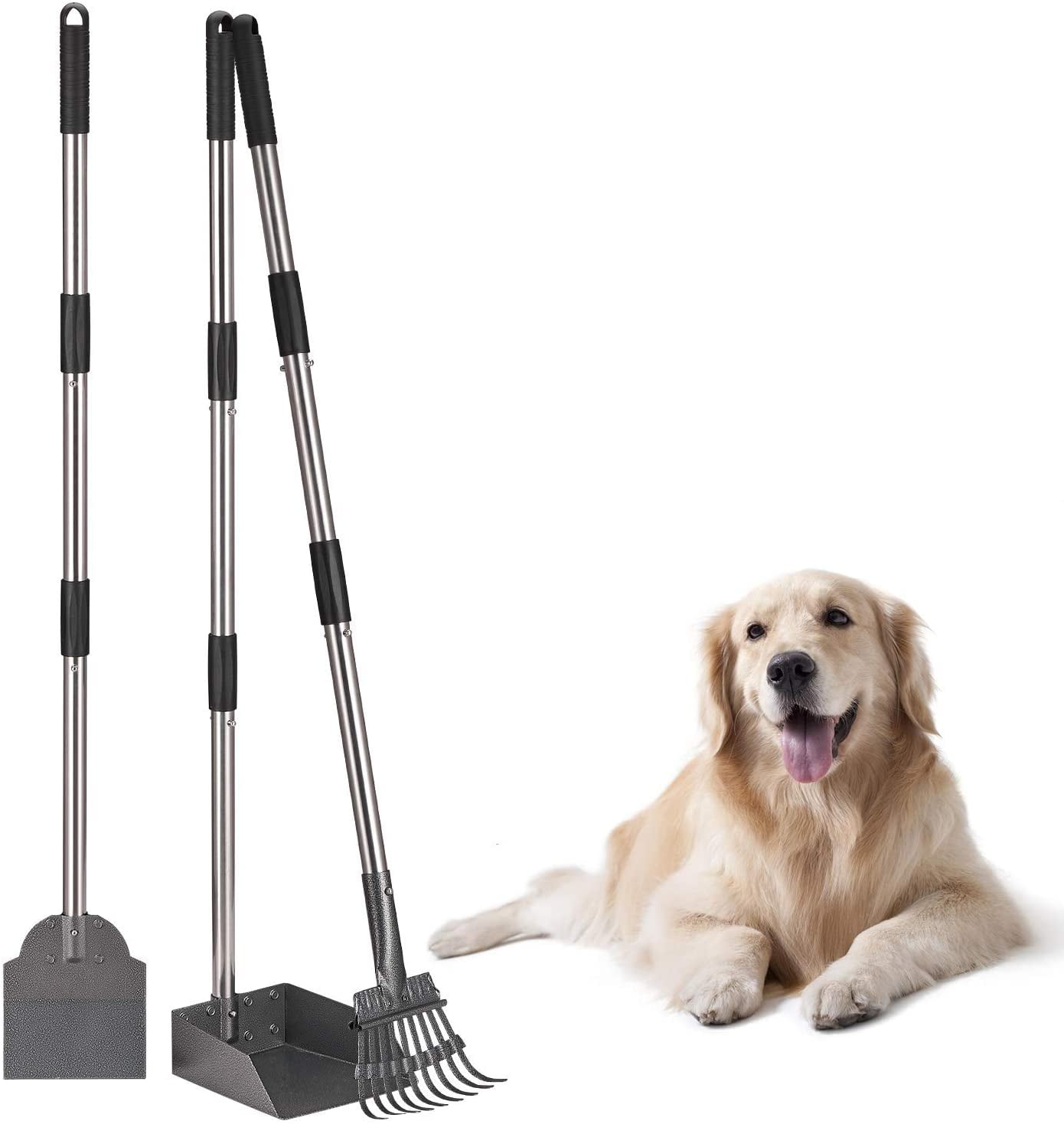 Dog Pooper Scoopers, 3 Pack Dogs Waste Removal No Bending Adjustable