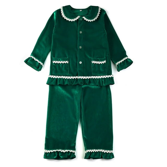 Pijamas de franela a juego para niños y niñas, pijamas de Navidad para niños, pijamas rojos para niños pequeños, pijamas de manga larga