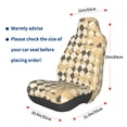 thumbnail image 2 of Car Seat Protection Cover 33×20.5in Easy To Install Elastic Anti Fouling Comprehensive Package For Car Suv Truck Tan Houndstooth Vintage Texture Hand-Drawn Sketch_3, 2 of 8