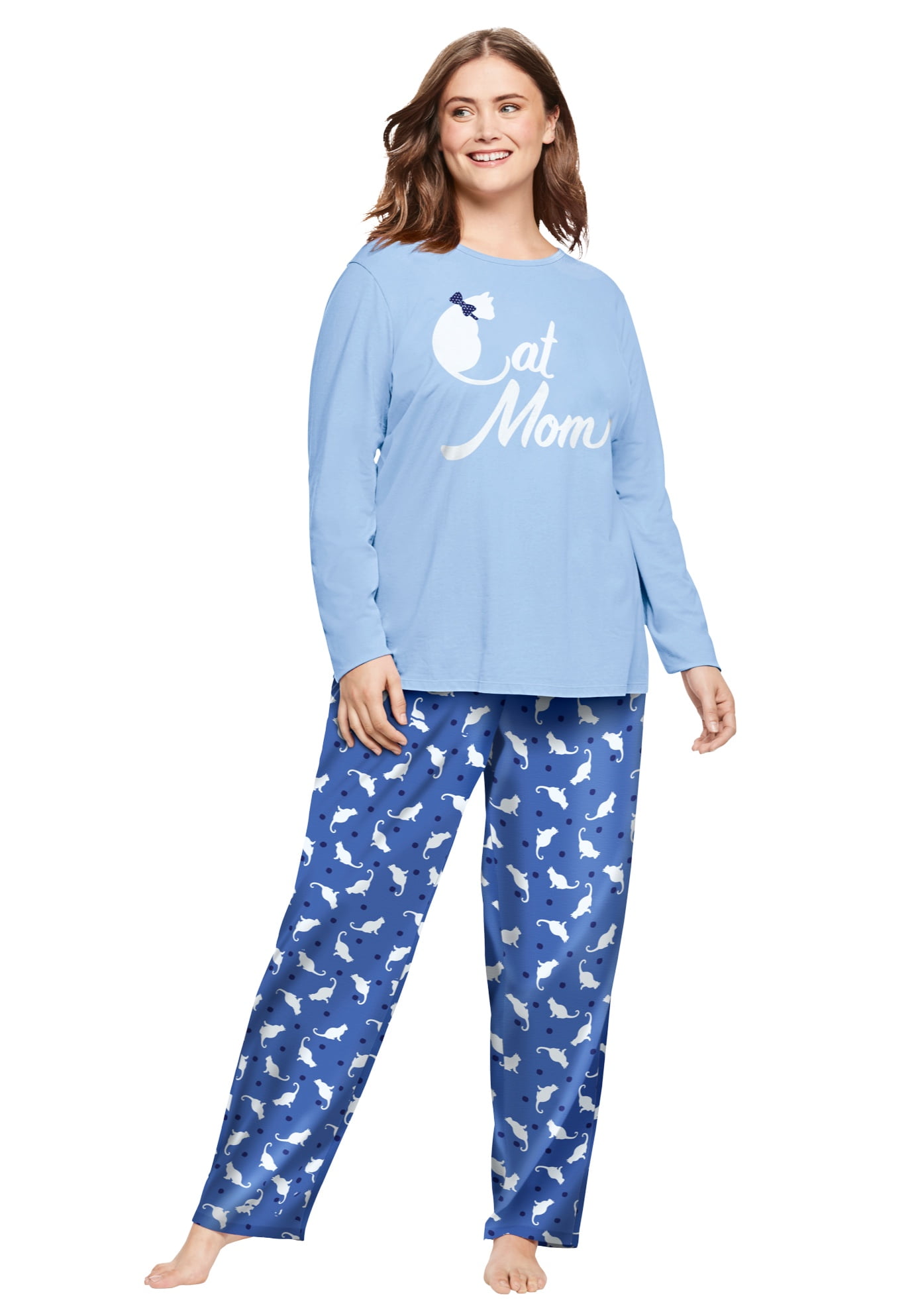 Plus size knit pajamas Clearance