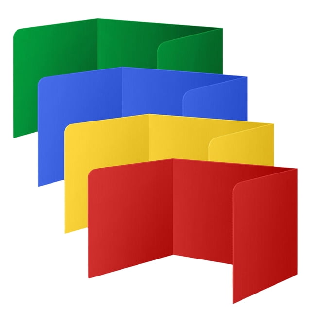 Desk Dividers Privacy Boards For Classroom Study And Teacher Supplies Set Of Four Colored Student Partitions