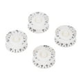 thumbnail image 1 of 4pcs Speed Volume Tone Control Knobs for Gibson Les Paul Guitar Replacement Electric Guitar Parts White, 1 of 7