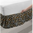 thumbnail image 2 of Hobby Bed Skirt, Cartoon Style Sports Equipment Cluttered with Small Geometric Motifs, Elastic Bedskirt Dust Ruffle Wrap Around for Bedding Decor, 4 Sizes, Dark Sepia Multicolor, by Ambesonne, 2 of 2