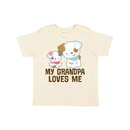 

Inktastic My Grandpa Loves Me Girls Gift Toddler Toddler Girl T-Shirt