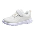 thumbnail image 4 of Kids Girls Breathable Running Shoes Comfortable Slip On Sneakers Toddler Lightweight Non Slip Work Shoes White Size 2 Big Kids, 4 of 5
