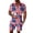 Z33-Watermelon Red, variant on Men's American Flag Star Polo Shirt + Shorts Set, Casual Short Sleeve Matching Suit, 4th of July Beach Casual Outfit