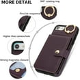 thumbnail image 2 of Allytechgroup iPhone SE 2022/2020/ iPhone 8 7 Wallet Case, Ring Holder Stand Cards Slots Shockproof Retro Flip Back Cover Phone Case for Apple iPhone SE 3rd 2nd Gen/ iPhone 8 7, Purple, 2 of 7