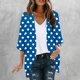 thumbnail image 2 of Mujeres de Manga Larga Tops Casual Impreso Suelto Cubrir Blusa de Cardigan Primavera Verano, 2 of 6