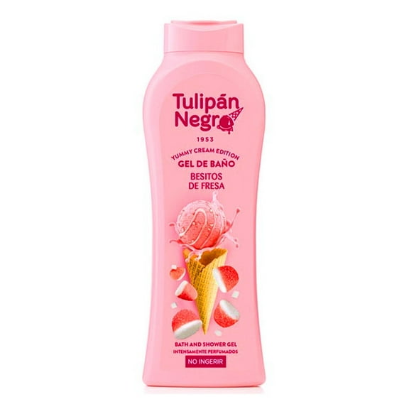 Tulipan Negro Strawberry Kisses Shower Gel, Yummy Cream Edition, 21.9 Fl oz