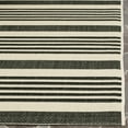 thumbnail image 5 of Safavieh Courtyard Caroline Striped Indoor/Outdoor Area Rug, Black/Bone, 4' x 4' Square, 5 of 16