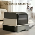 thumbnail image 3 of Fully Enclosed Cat Litter Box - Top Sifting Grate, Drawer Design for Easy Cleaning, 3 of 6