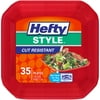 Hefty Style Small Square Foam Party Plates, 35 Count