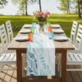 thumbnail image 4 of Table Runners 72 Inches Long Dress Scarves, Ombre Brown Blue Farmhouse Kitchen Table Runner, Coffee Tablerunners, Summer Coastal Ocean Sea Beach Wave 16x72 Inch, 4 of 9
