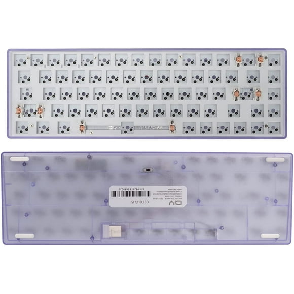 68 Keys Modular Mechanical Keyboard, Wired Gaming Keyboard DIY Kit, 65% Layout, Switch Hot Swap, with Bottom