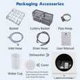 thumbnail image 6 of Countertop Dishwasher with 5-Liter Manual Water Tank & Air-Dry Function, 6 Washing Programs Mini Dishwasher for Kitchens & Apartments, White, 6 of 8