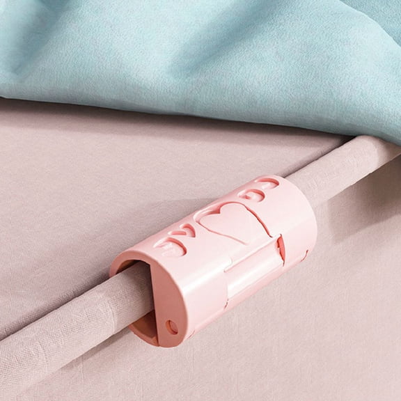 FELTECHELECTR 12 Pcs Pink Bedsheet Clips ABS Nonslip Quilt Fixer for Home Use Sofa Mat Clamps