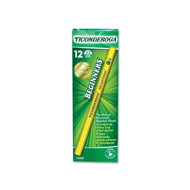 Ticonderoga® Beginners' Elementary Pencils, Without Eraser, #2 Lead, Yellow Barrel, Pack Of 12