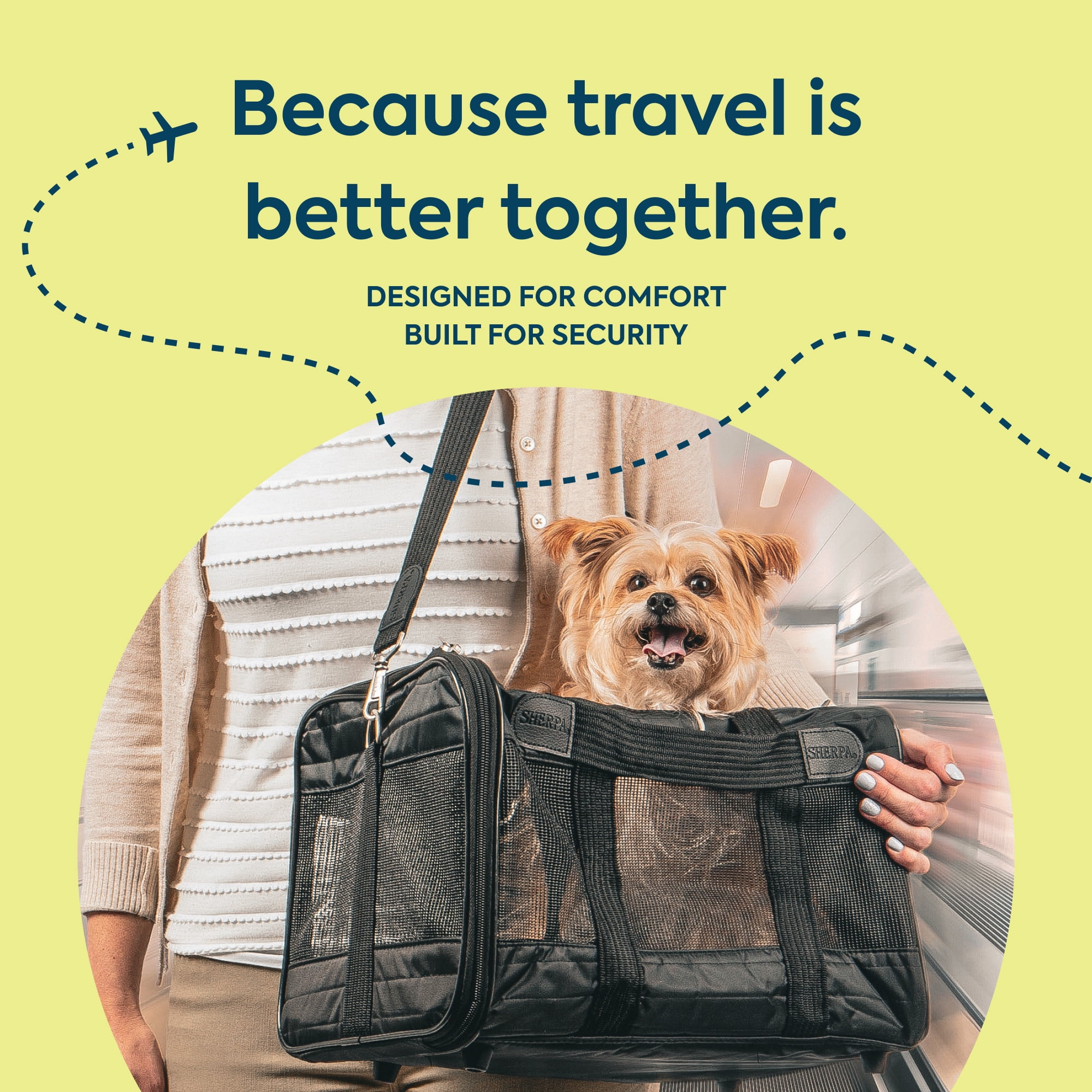 Sherpa, Travel Pet Carrier, Large, Airline Approved Black