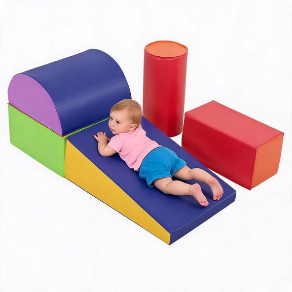 PayLessHere Foam Climbing Blocks for Toddlers Ages 1-3, Indoor Play Equipment for Climbing & Crawling (CM, 5 Piece)