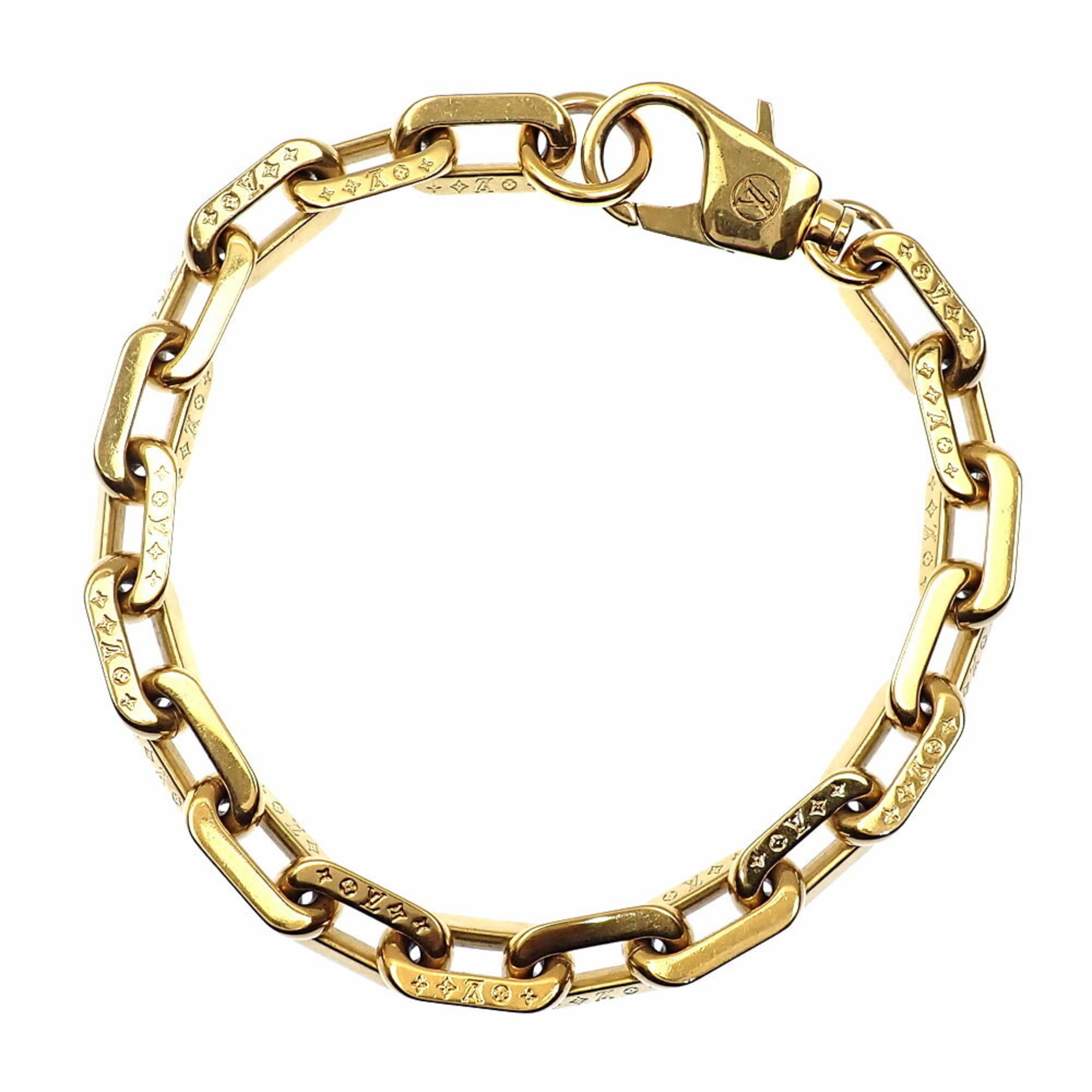 Pre-Owned Louis Vuitton Collier LV Edge MM Men's Gold Chain Necklace MP3003 044729 (Good)