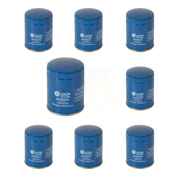 LOOP Engine Oil Filter (8 Pack) for Car Ford F-150 Chevrolet GMC Silverado 1500 Sierra Explorer Edge Equinox Escape Cadillac Terrain Mustang Transit-250 Traverse Fusion Acadia Lincoln Buick KLO-100226