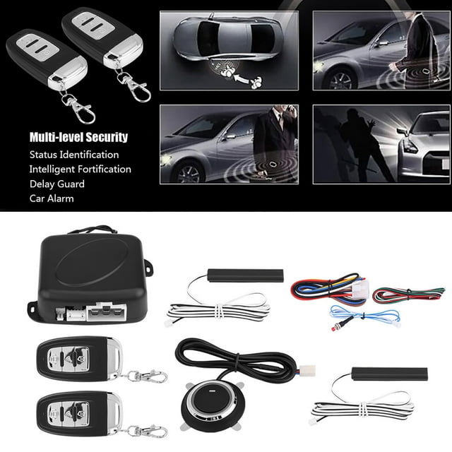 Car Keyless Entry System Kit, Universal Car SUV Alarm System Security Keyless Entry Push Button Remote Starter
