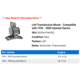 thumbnail image 2 of Left Transmission Mount - Compatible with 1996 - 2000 Hyundai Elantra 1997 1998 1999, 2 of 2