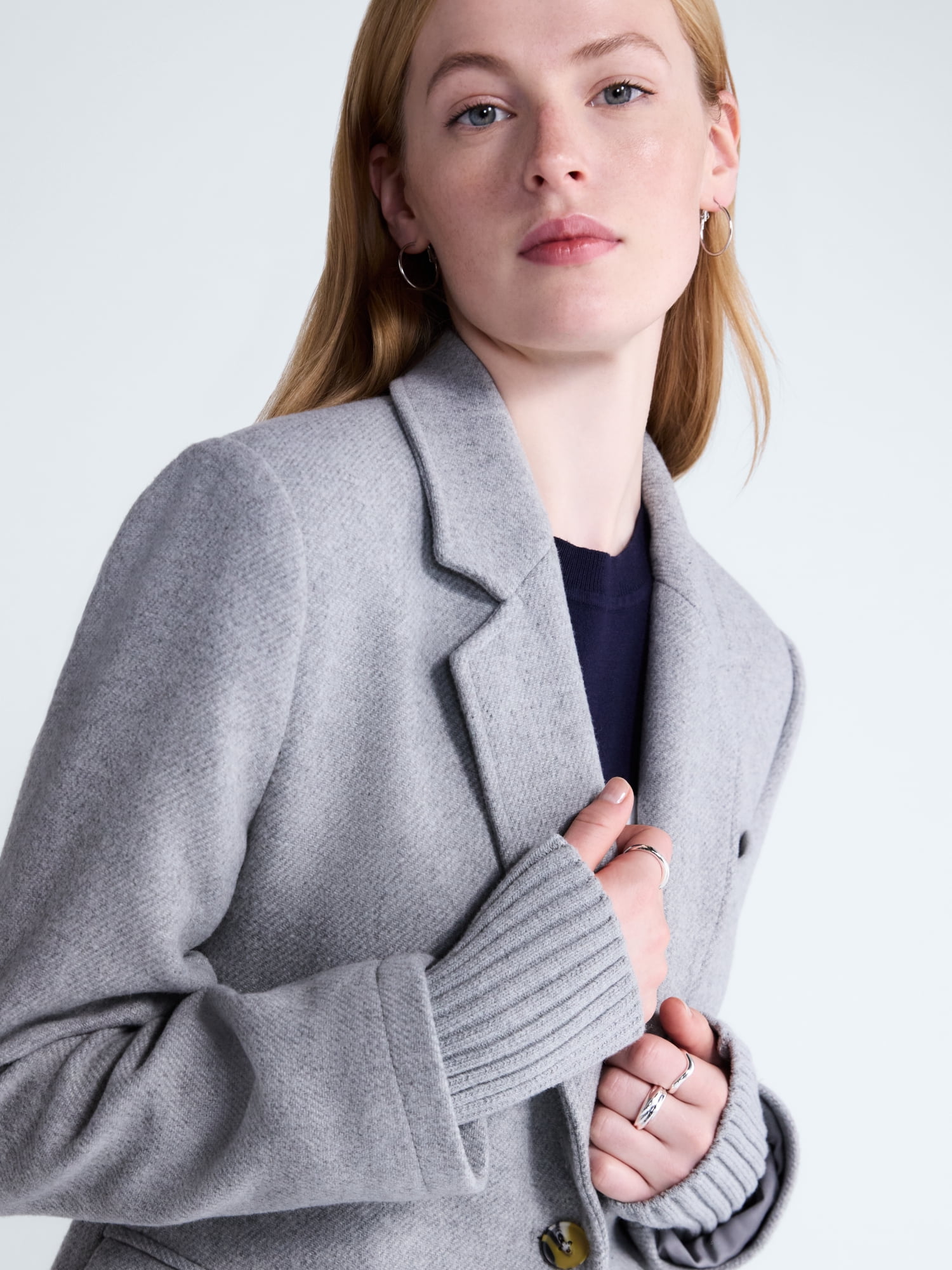 Free Assembly Women's and Women's Plus Single-Breasted Blazer with Ribbed Cuffs, Sizes XS-4X