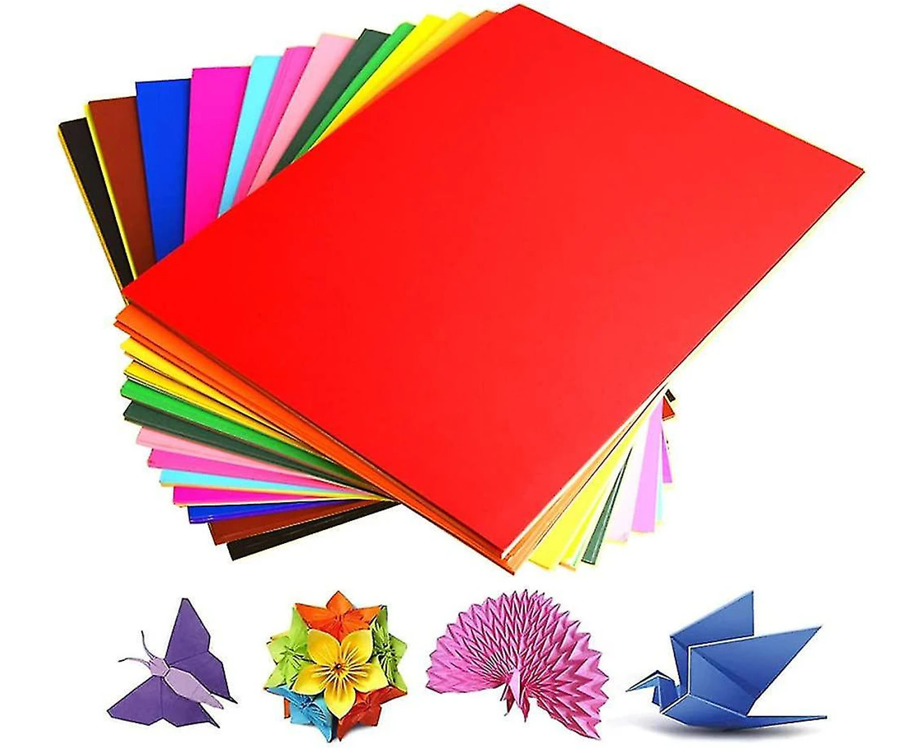 Carte Colorée A4 - Lot de 100 Feuilles, 230gsm, 20 Couleurs Assorties, Parfait