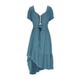 thumbnail image 2 of Vestido de Verano para las Mujeres Playa Color Sólido sin Mangas Hueco Vestido de Midi, Vestido de Fiesta Casual para Vacaciones Y Salidas Diarias, 2 of 7