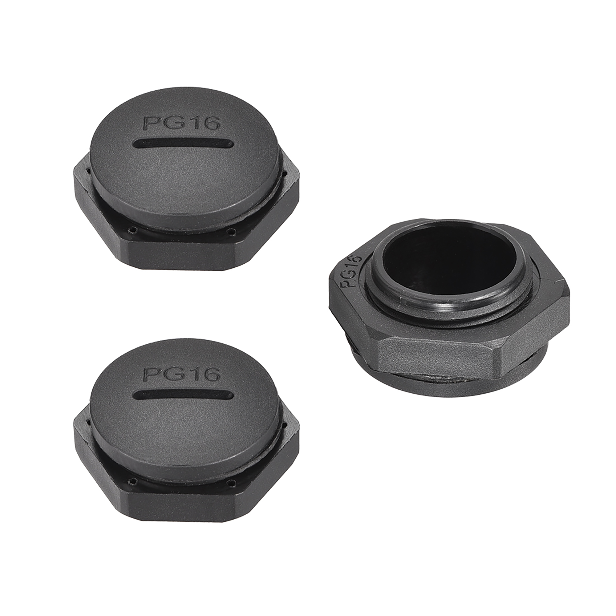 PG16 Nylon Male Threaded Cable Gland Screw End Cap Cover with Lock Nut