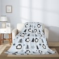 thumbnail image 5 of Throw Blanket for Couch Sofa and Bed, penguin tree star Super Soft Plush Throw Blanket, Fuzzy Cuteness Comfy Warm Washable Flannel Blanket & Throws for All Season 50"x40", 5 of 7