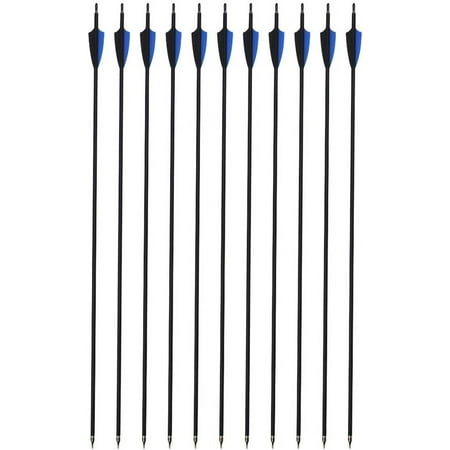 SHARROW 30 inch Carbon Arrows Spine 500 Hunting Arrows Rubber Feather Archery Removable Arrow Tips for Bow Arrows Recurve Bow Compound 12pcs