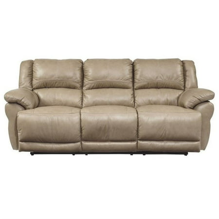 Ashley Furniture Lenoris Leather Power Reclining Sofa In Caramel Walmart Com Walmart Com