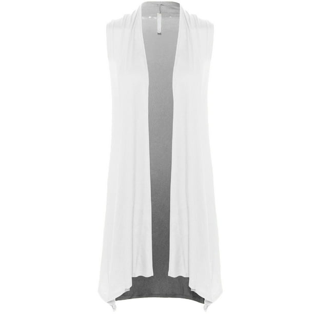 Made by Olivia Women's Lightweight Sleeveless Draped Open Front Cardigan  Vest - Made in USA - Walmart.com