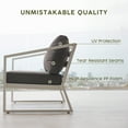 thumbnail image 7 of Sunset & Cie 4-Piece Aluminum Modern Patio Furniture Set with 1 Loveseat and Coffee Table, 7 of 7