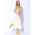 thumbnail image 5 of BLISSFUL STEP Women's Mental Buckle Slip on Block Heels Pumps Yellow (Size 7.5), 5 of 8