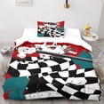 thumbnail image 1 of Ensemble de Literie Demon Slayer Anime Personnes Pièces Impression Animation Housse de Couette en Microfibre avec Fermeture Éclair, 1 of 5