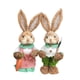 thumbnail image 1 of 2 piezas de esculturas de conejo, figuritas de conejo, decoraciones de Pascua, bonito jardín de paja Estilo D, 1 of 8