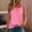 Pink, variant on Tawop T Shirts for Women Womens Tee Shirts Solid Loose Sleeveless Tank Pleated Square Sling Black L